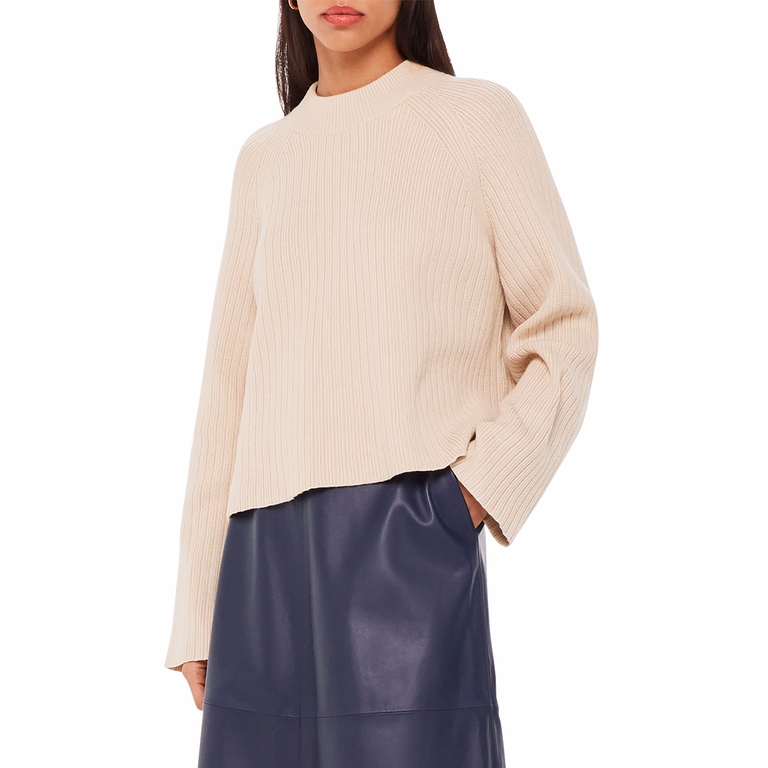 Ribbed Crew Neck Sweater