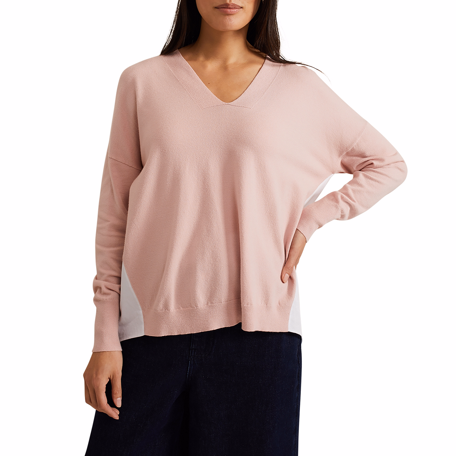 Kienna Shirt Panel Sweater