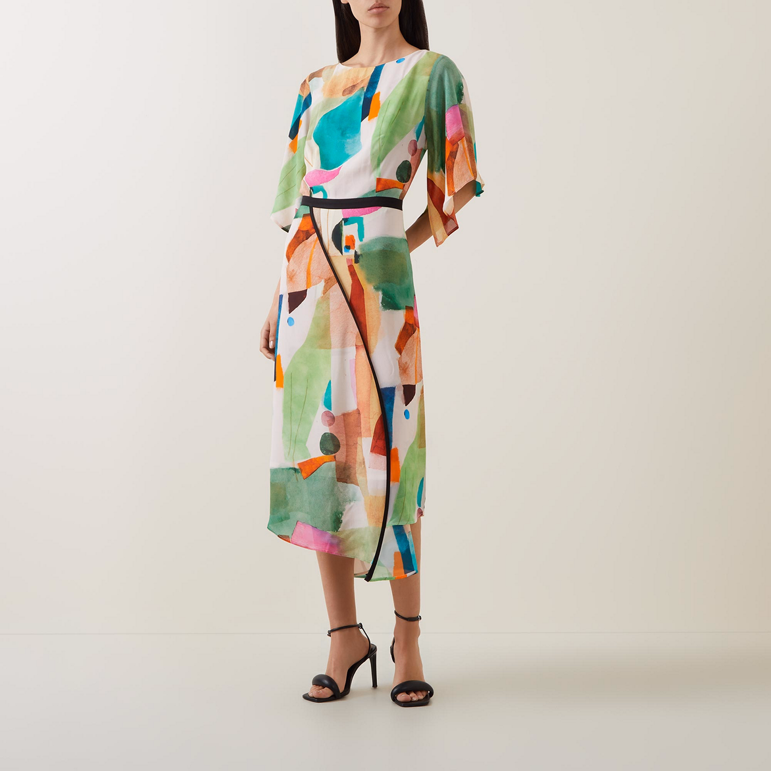 Camille Asymmetric Printed Dress