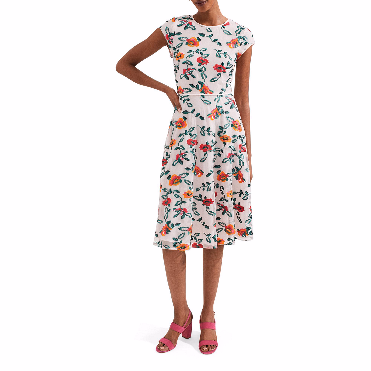 Tia Embroidered Floral Dress