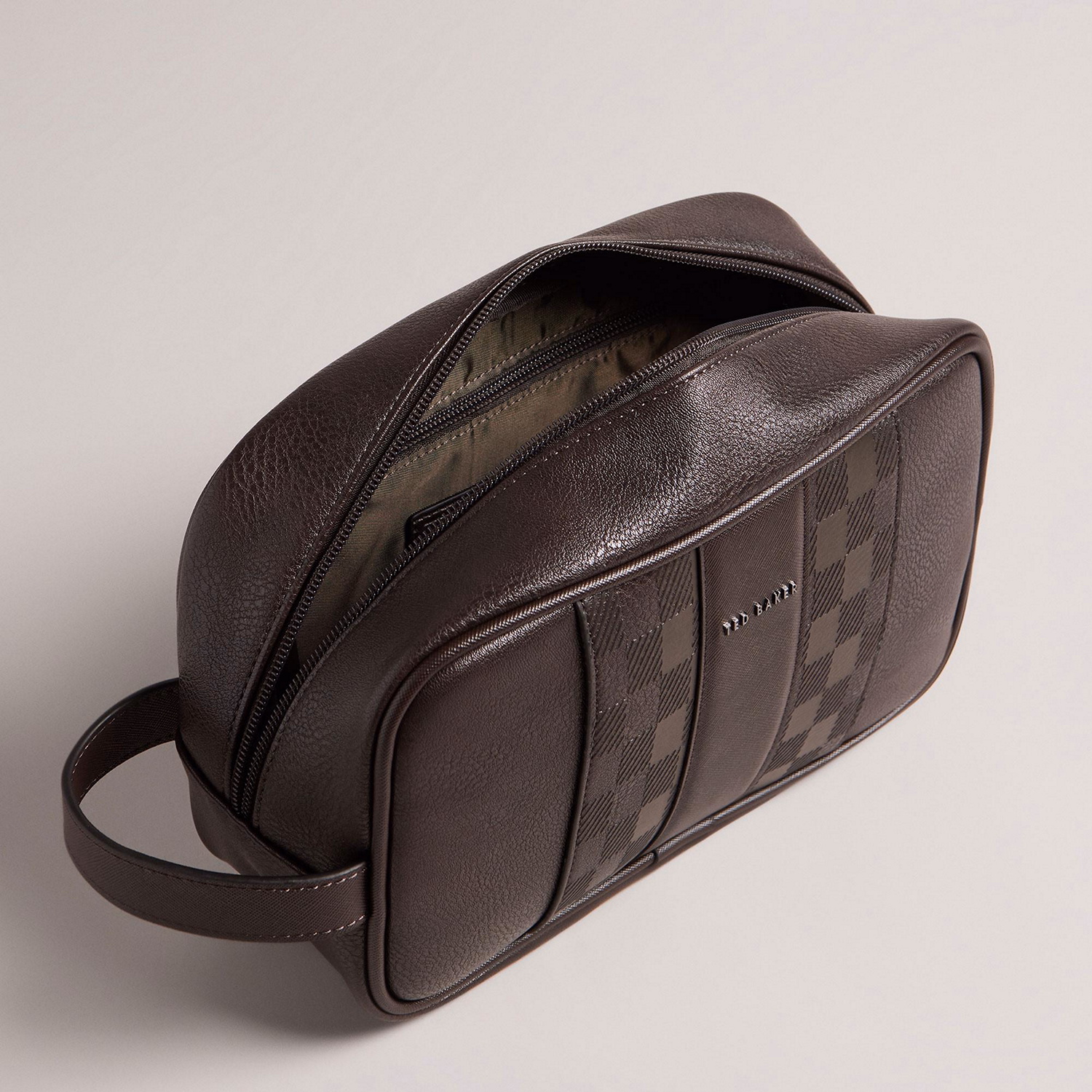 House Check PU Washbag