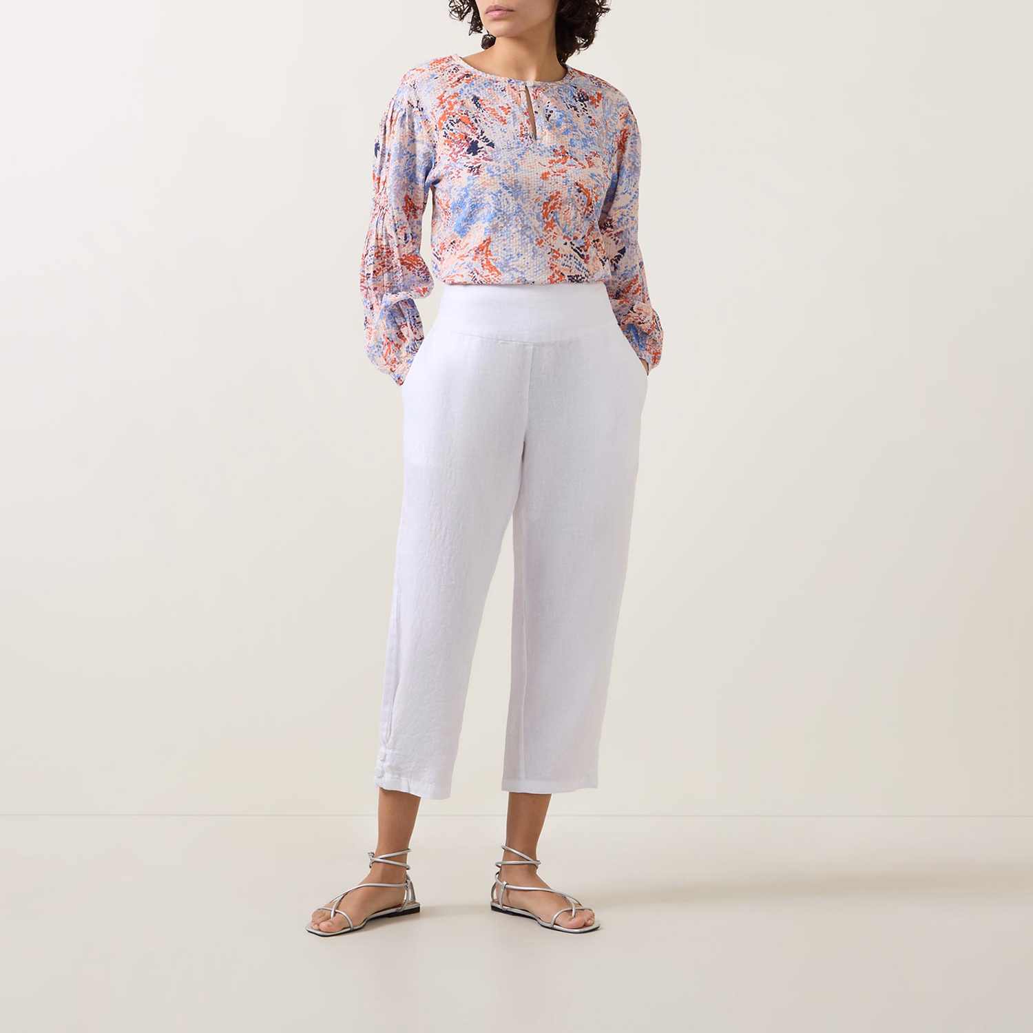 Danette Abstract Print Blouse