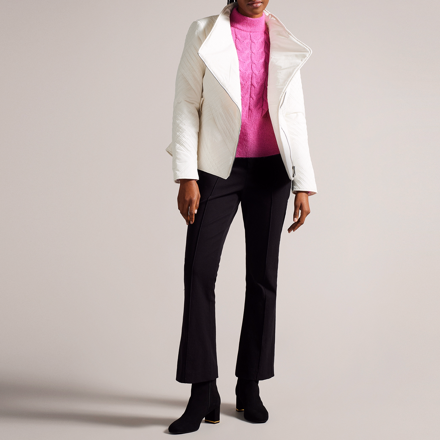 Rosemia Mini Quilted Wrap Coat