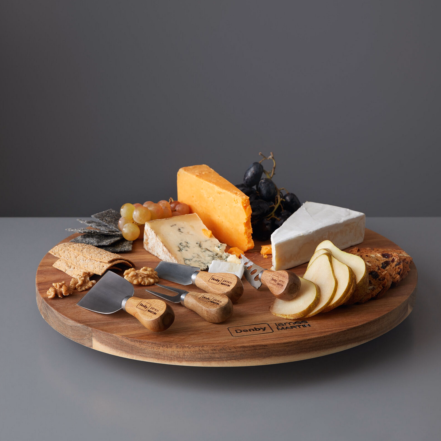James Martin 5 Piece Lazy Susan Cheese Board Set