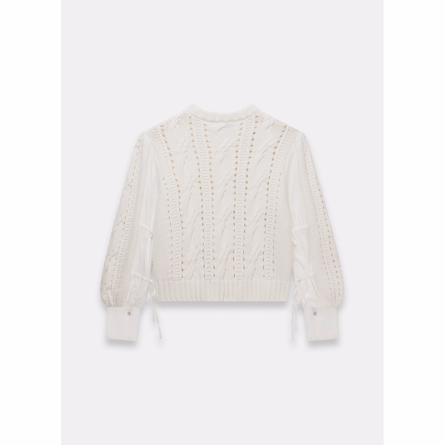 Cropped Tie-Detail Sweater