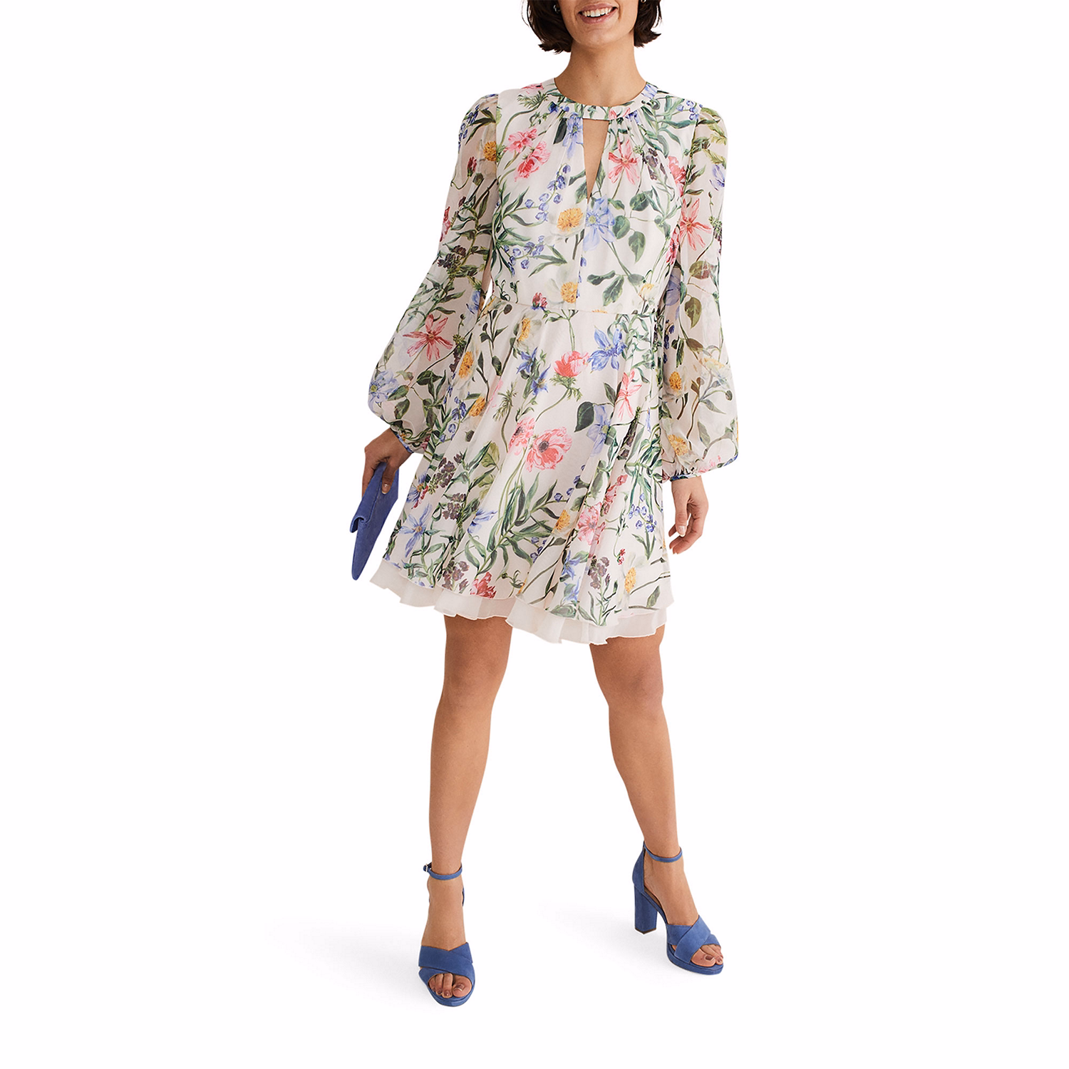 Everleigh Chiffon Floral Printed Mini Dress