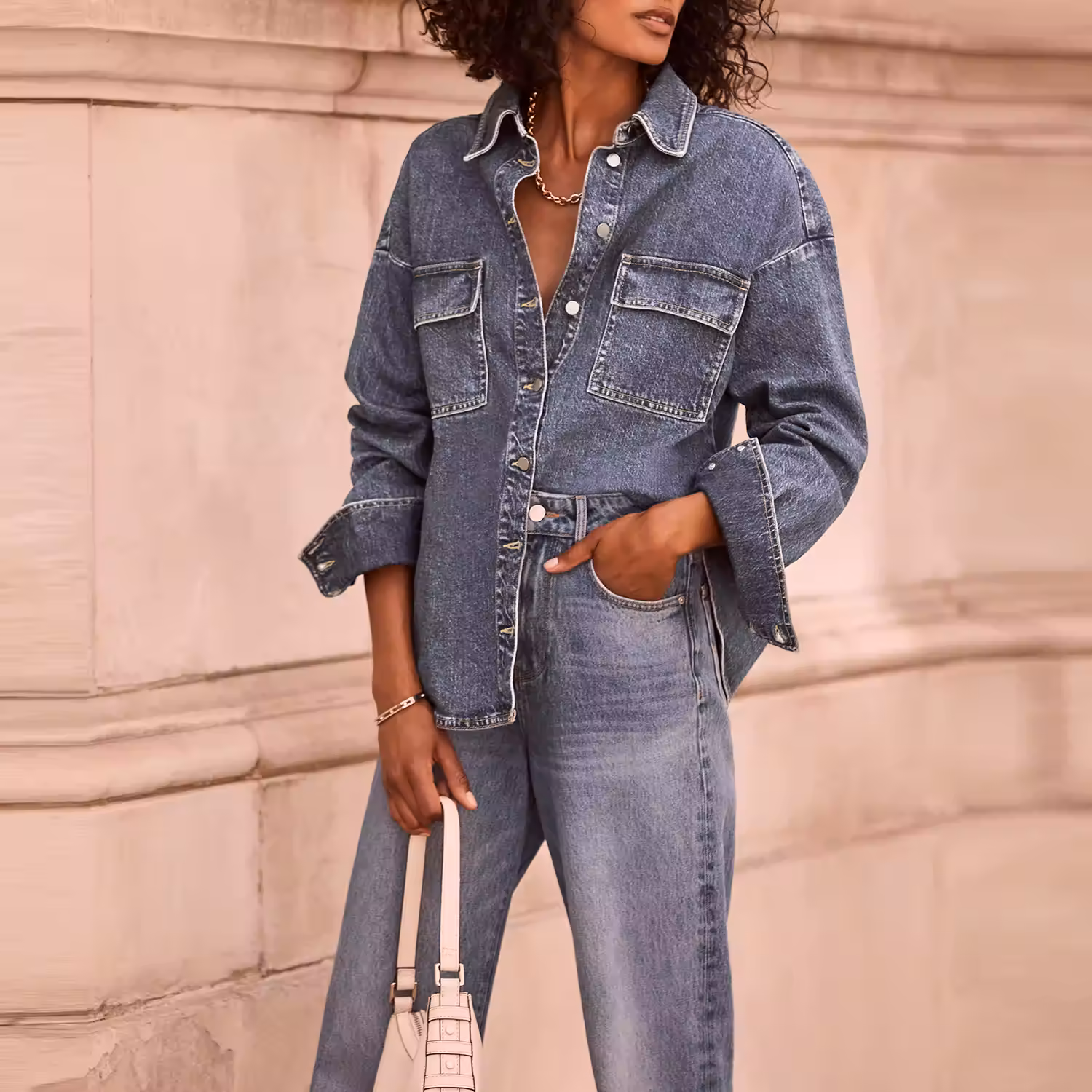 Oversized Denim Shirt