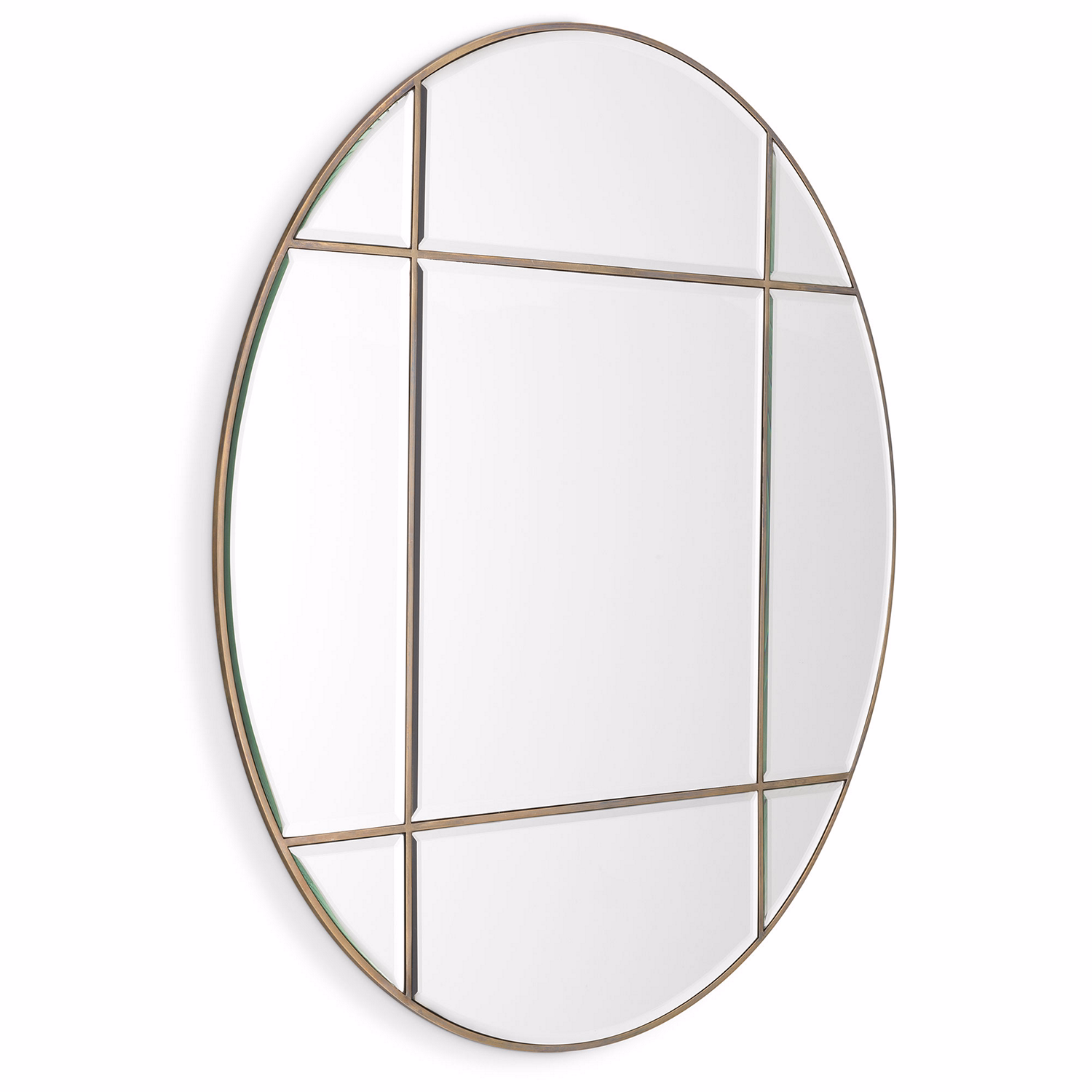 Beumont Round Mirror Brass