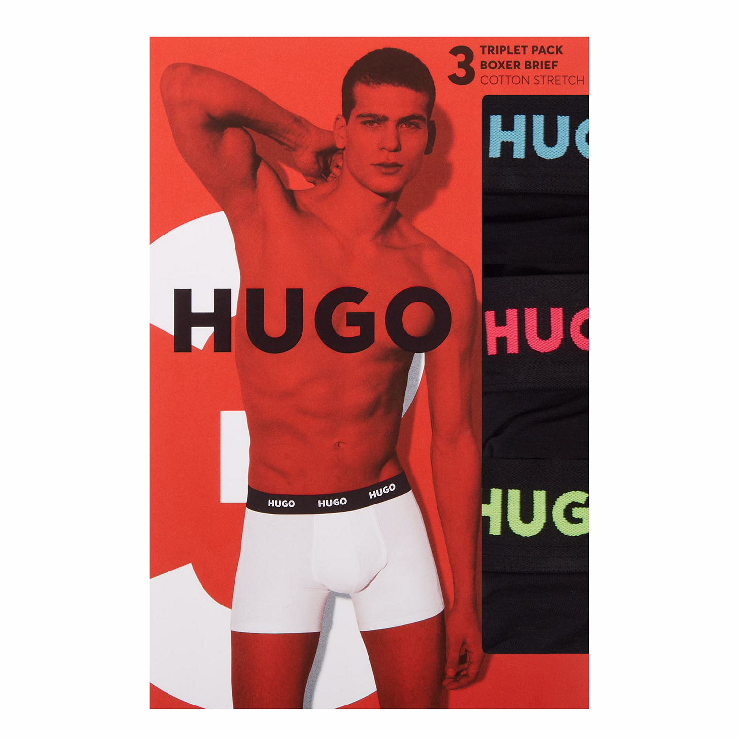 Three-Pack Neon Logo Boxers