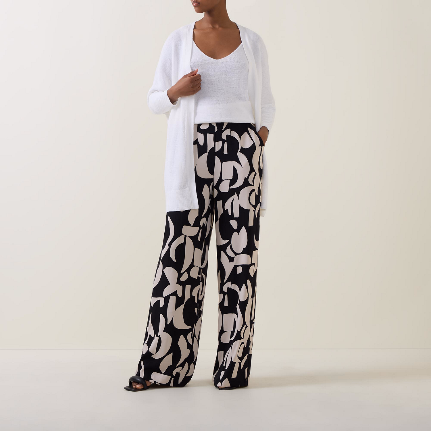 Two-Piece Knitted Tank Top & Cardigan