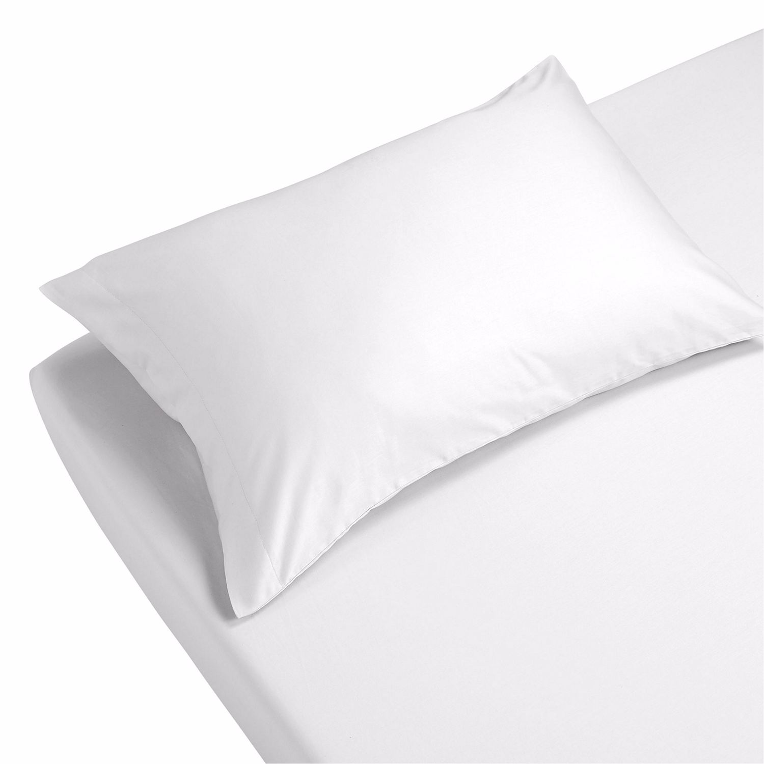 400 Thread Count Sateen Flat Sheet White