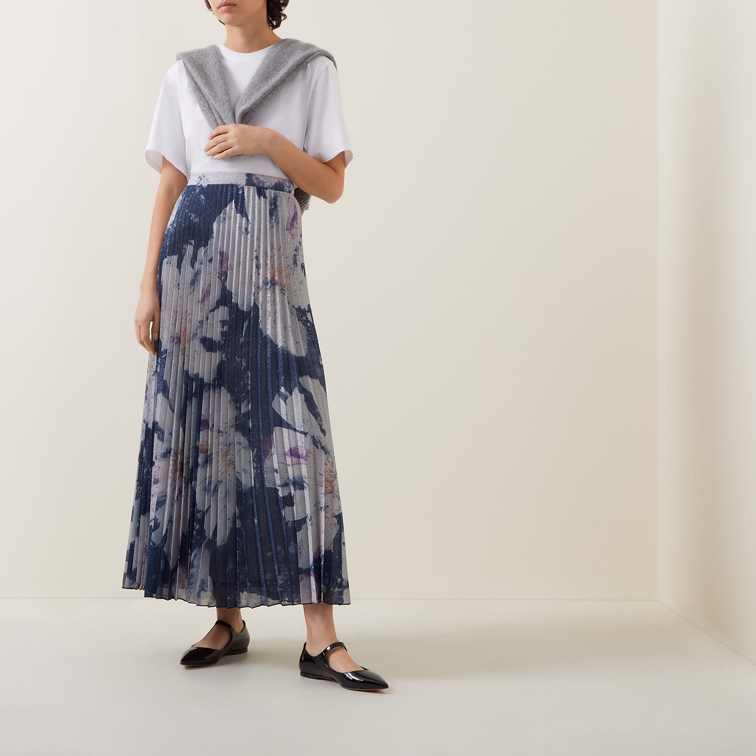 Crosslux High-Rise Pleated Skirt