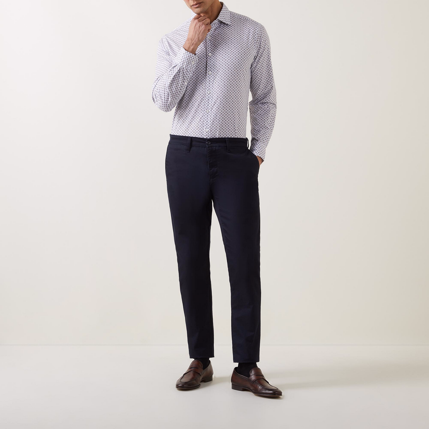 Lakeswood Printed Single-Cuff Shirt