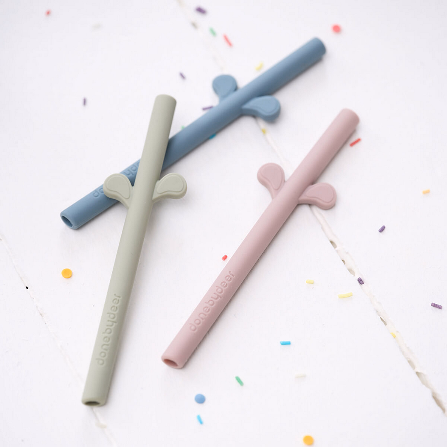 Peekaboo Silicone Straw Set