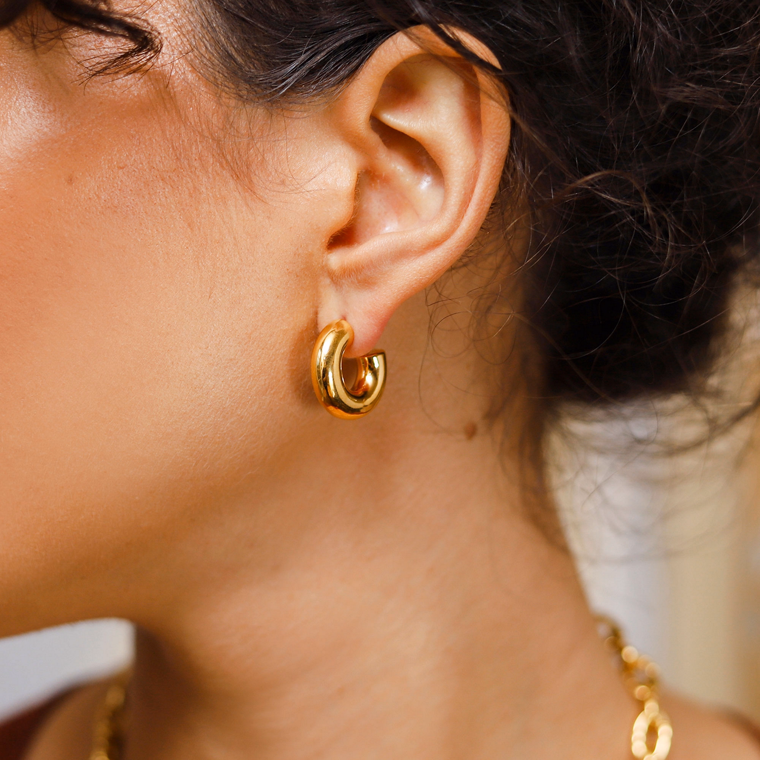 Chubby Medium Hoop Earrings