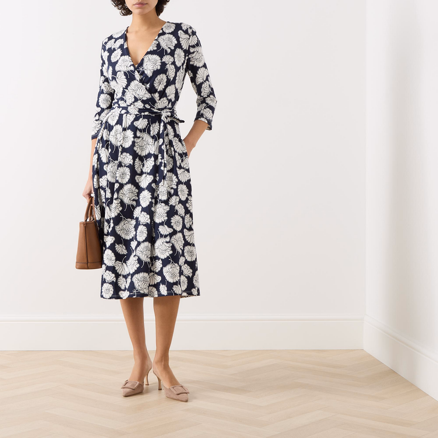 Doria Printed Wrap Dress