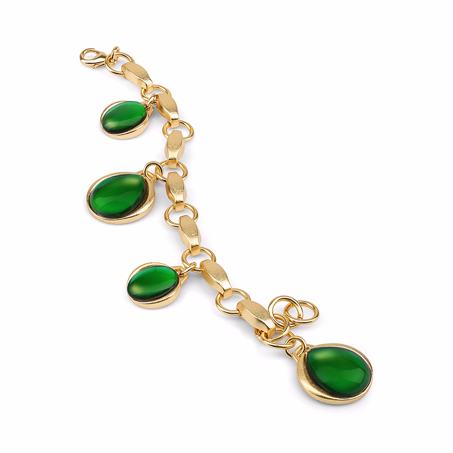 Green Cabochon Bracelet