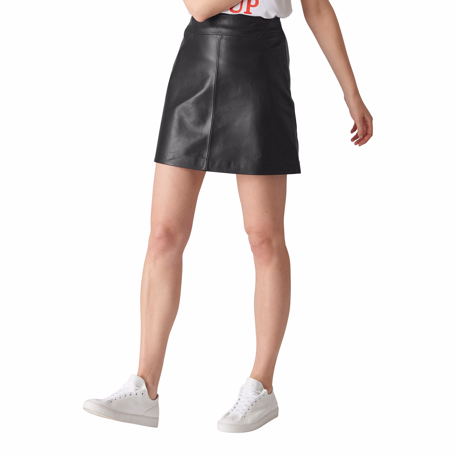A-Line Leather Skirt