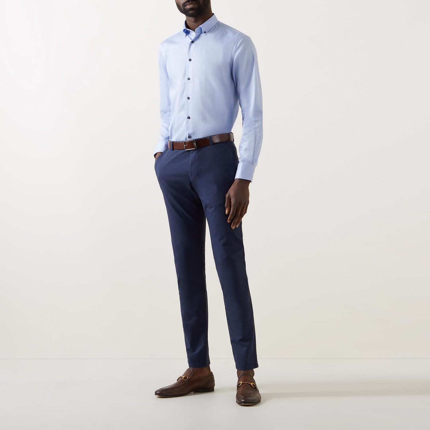 Solid Trim Casual Shirt