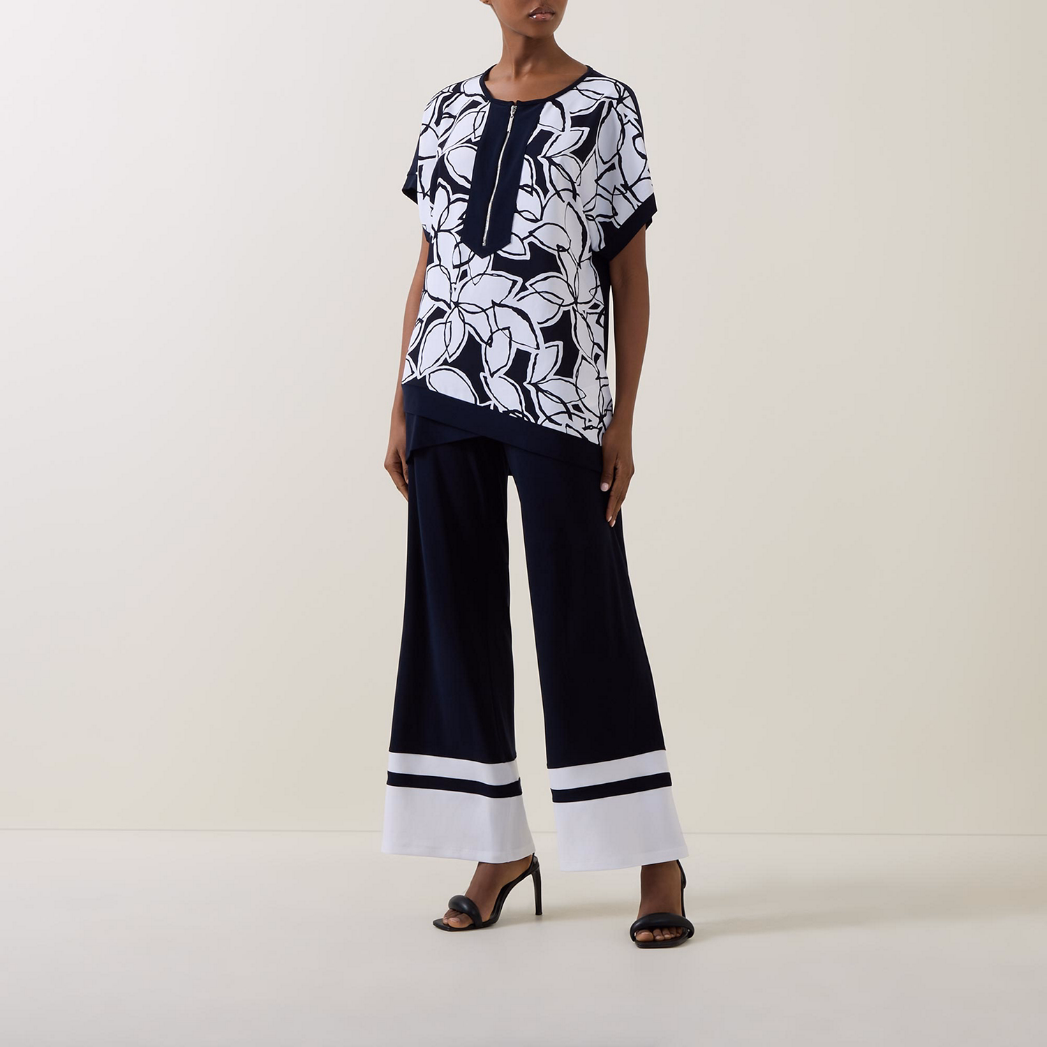 Printed Half-Zip Top