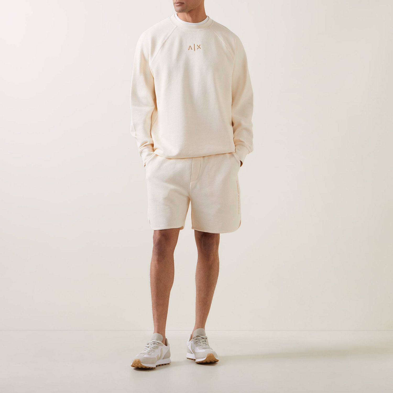 Waffle-Knit Logo Sweatshirt