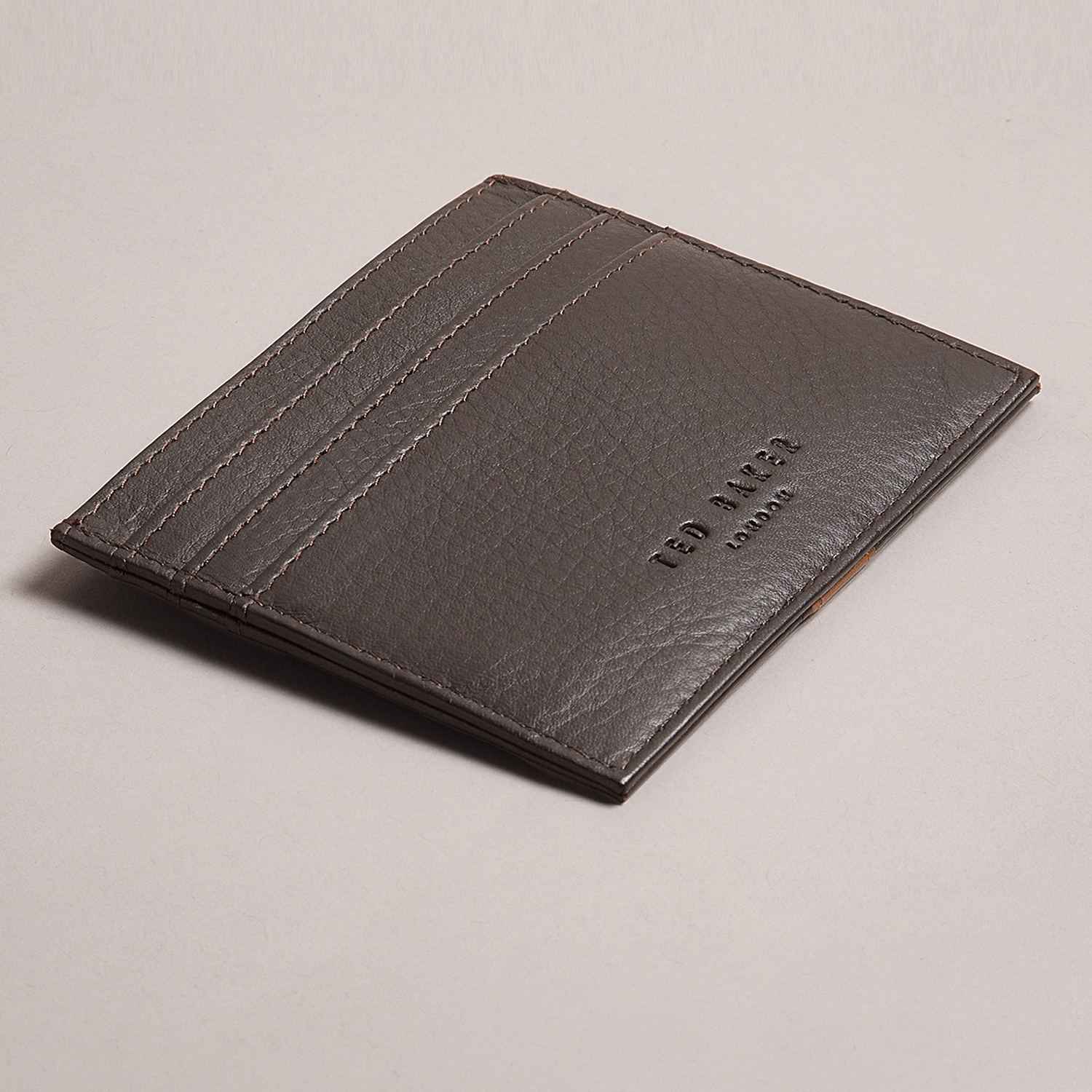Evet Striped Leather Cardholder