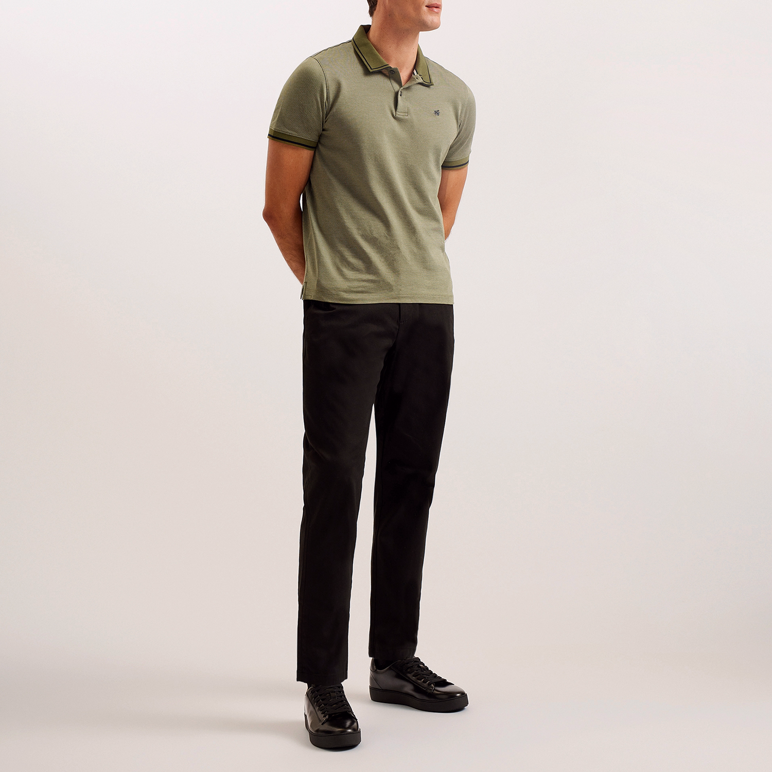 Striped Trim Polo Shirt