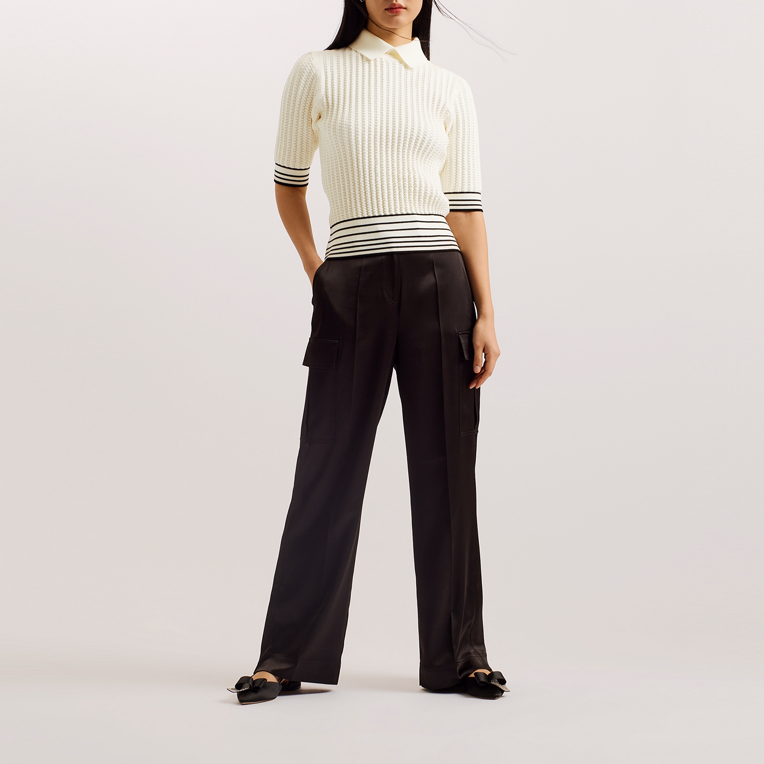 Morliee Textured Striped Sweater