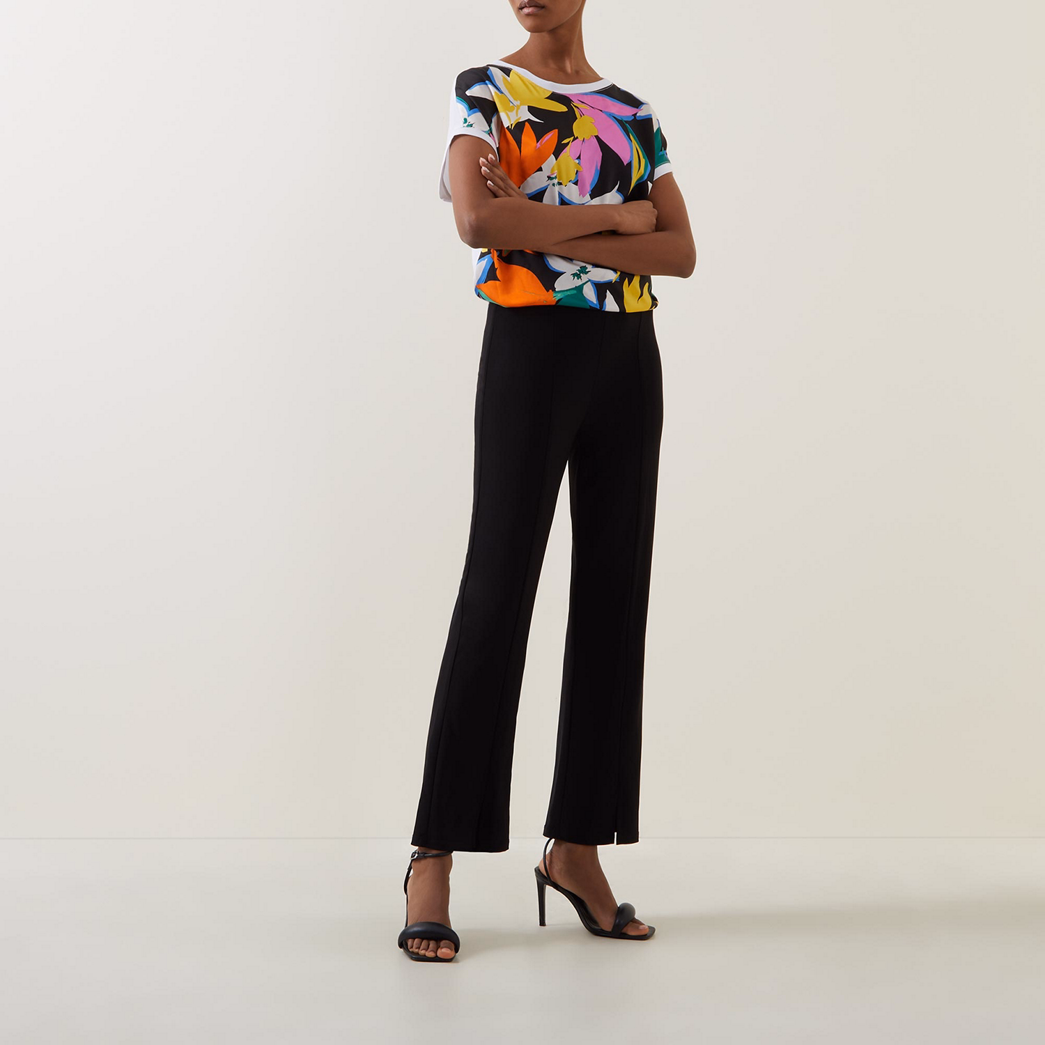 High-Rise Straight Leg Trousers