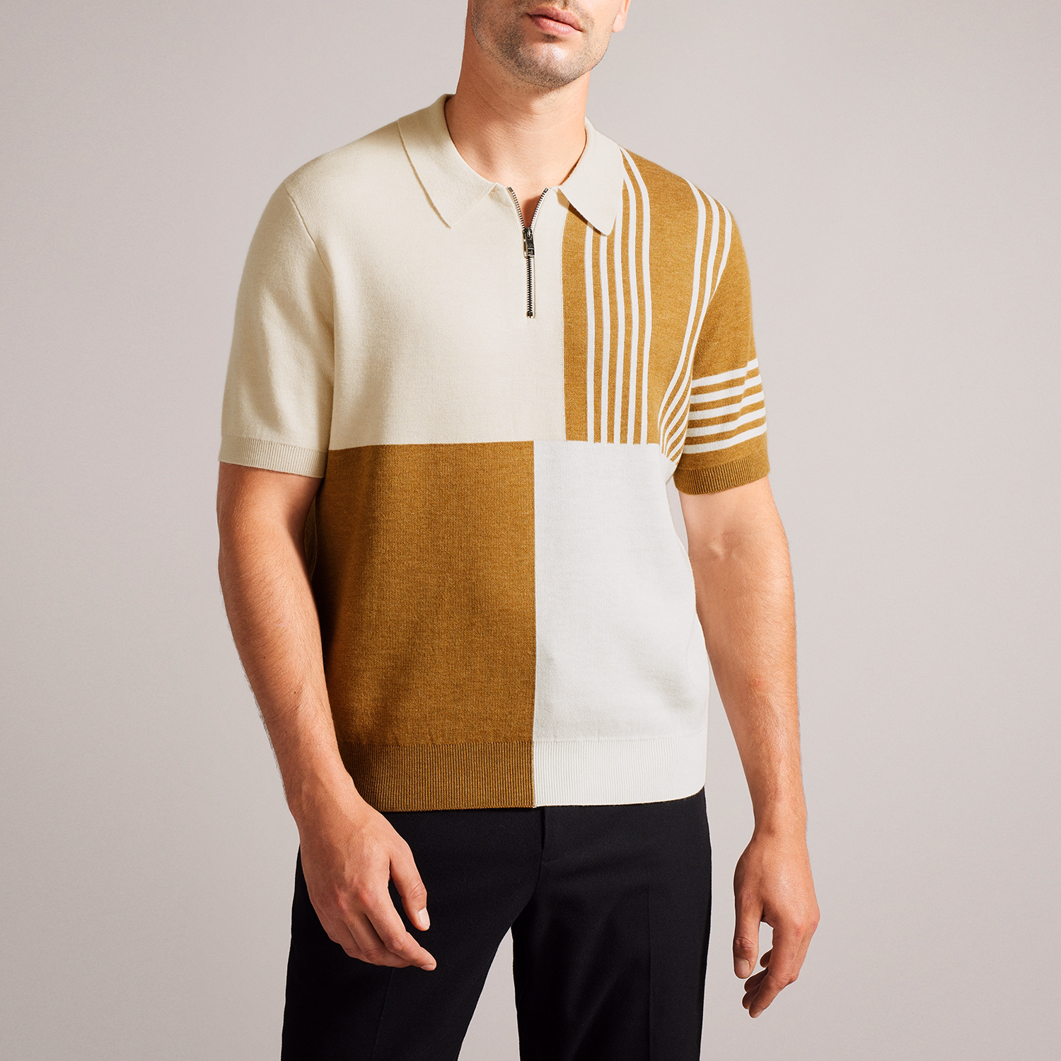 Norez Colour Block Polo Shirt