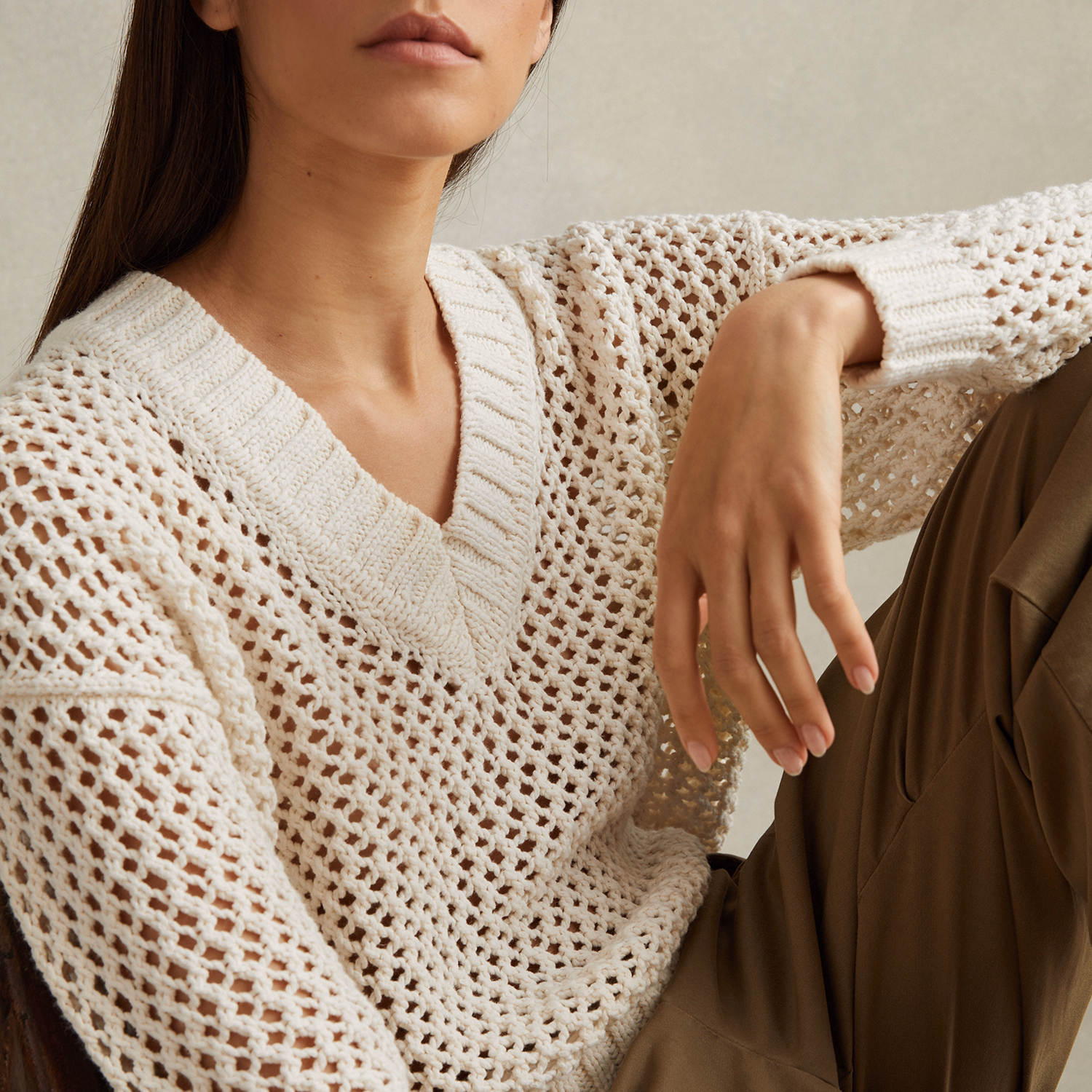 Larissa Open-Stitch Sweater