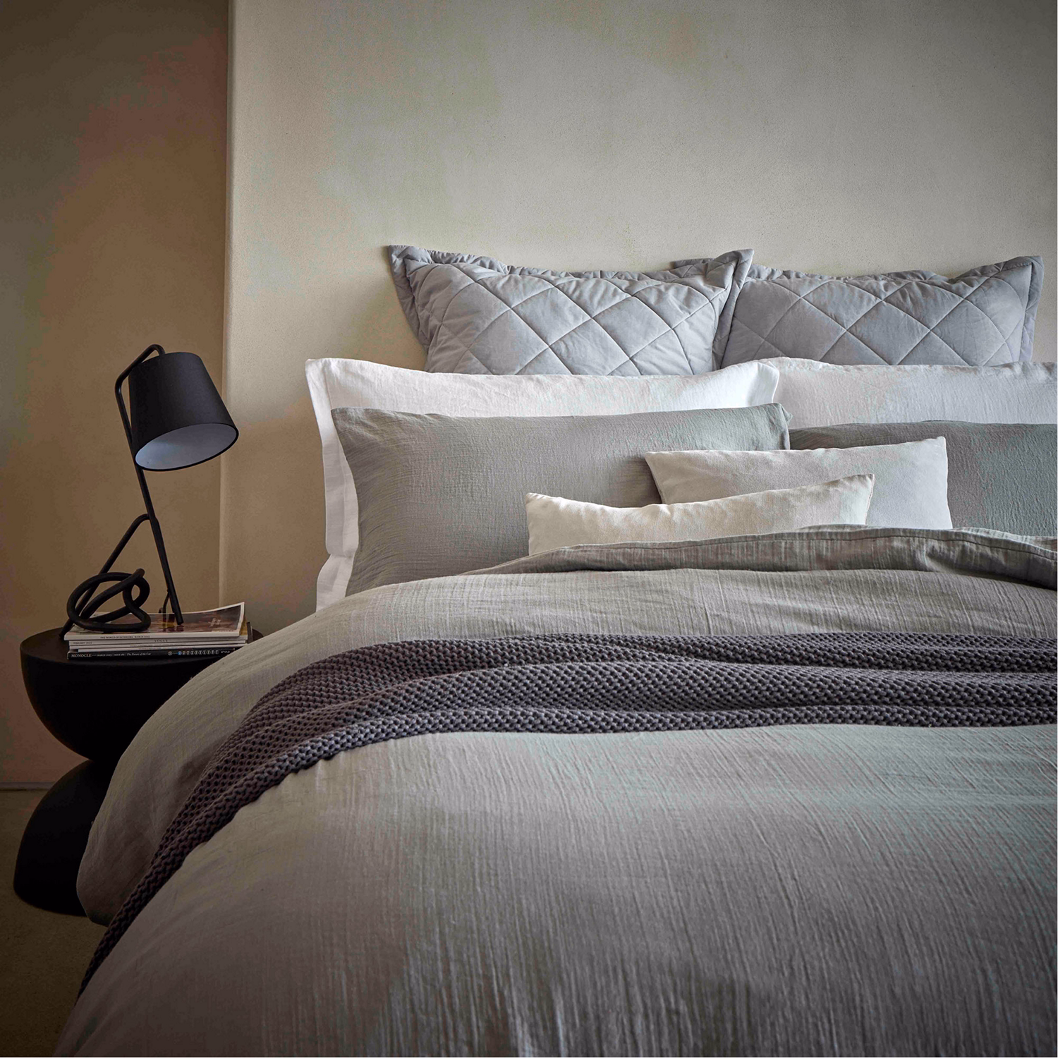 Organic Fitted Sheet Soft Grey