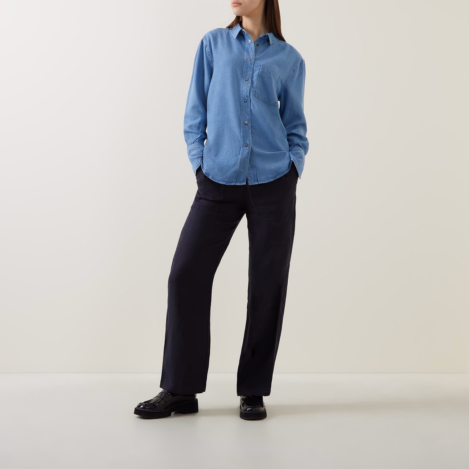 Eniola High-Rise Drawstring Trousers
