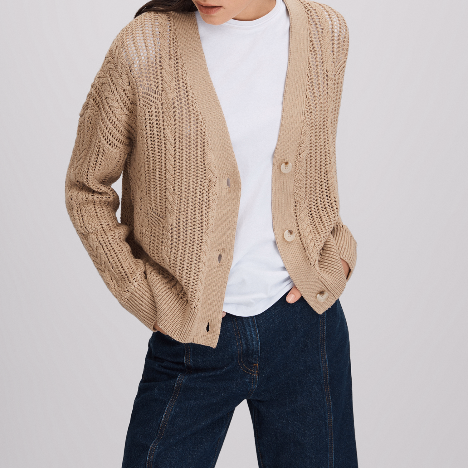 Tiffany Open-Stitch Cardigan