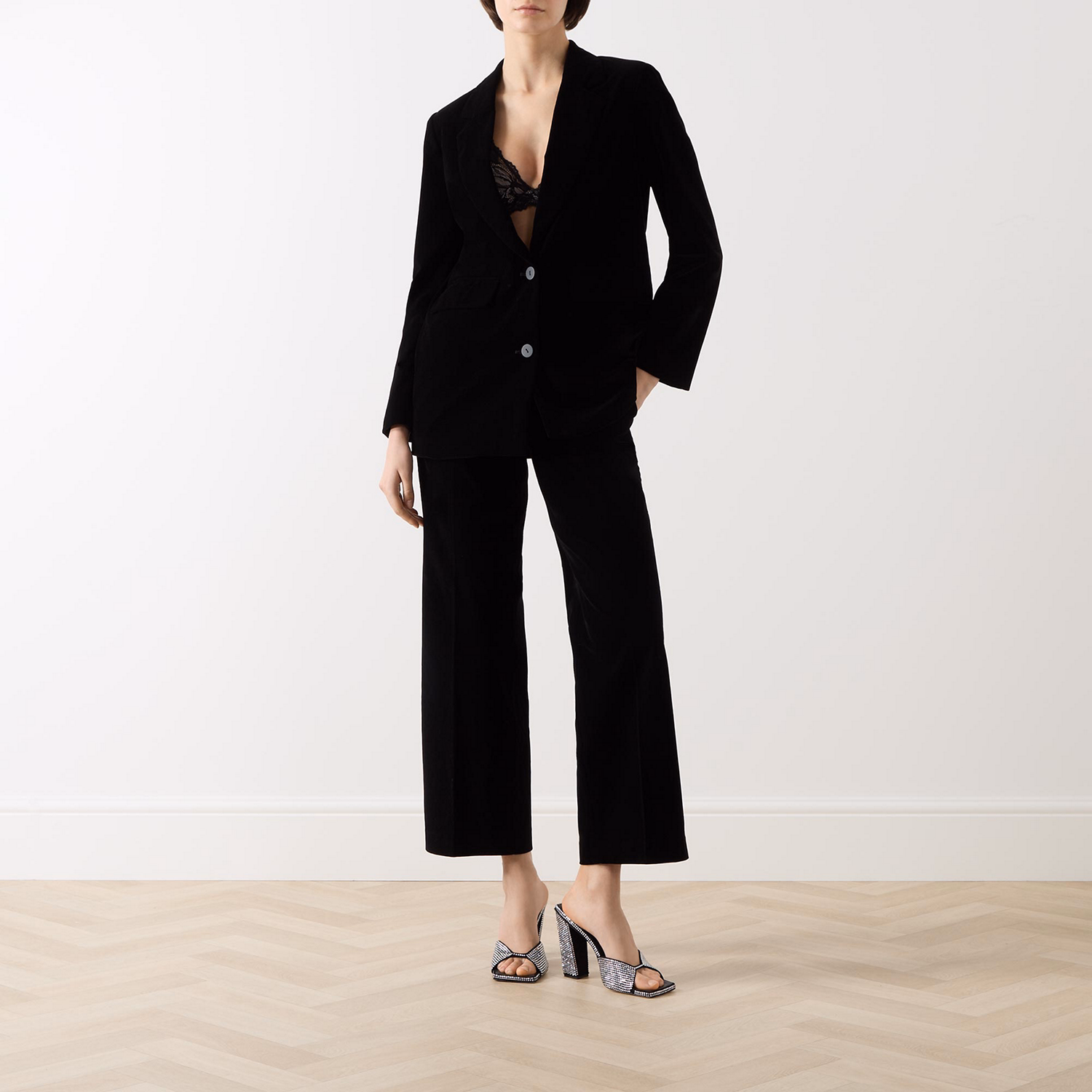 Rita Velvet Wide Leg Trousers