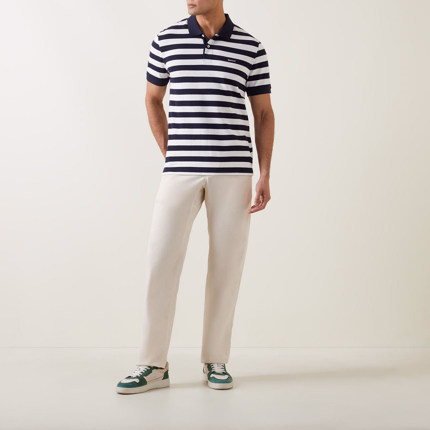 Logo Stripe Polo Shirt