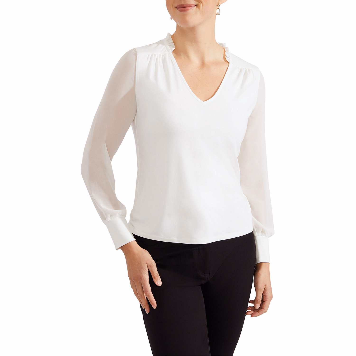 Louisa Frilled Collar Blouse