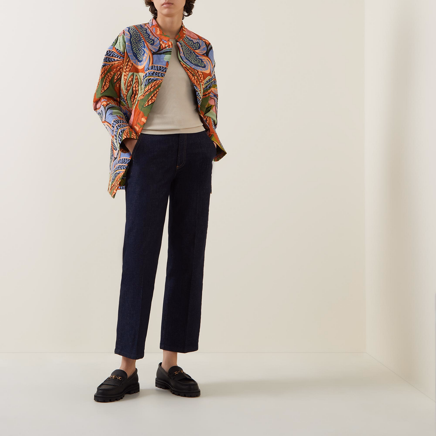 Natif Mid-Rise Straight Leg Jeans