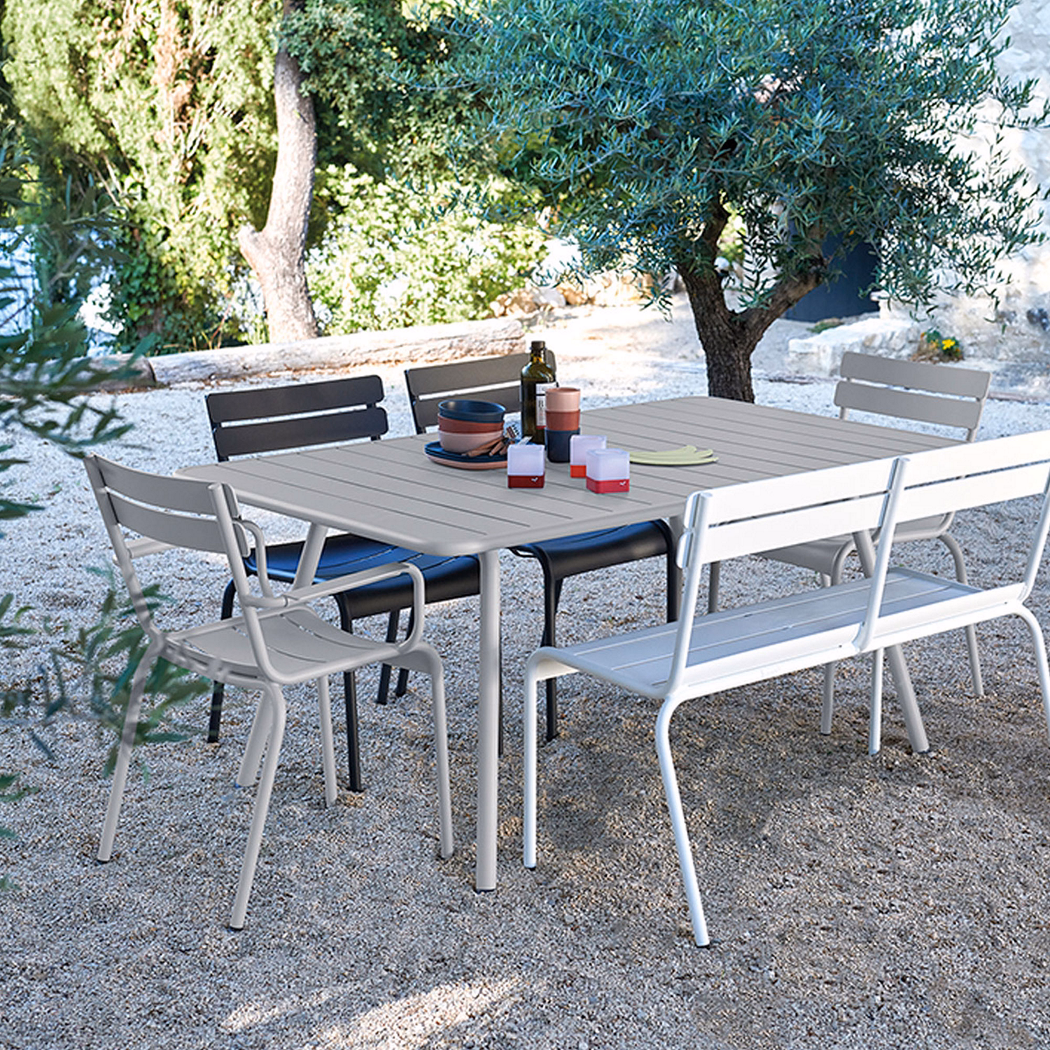 Luxembourg Armchair Set of 2 Clay Grey