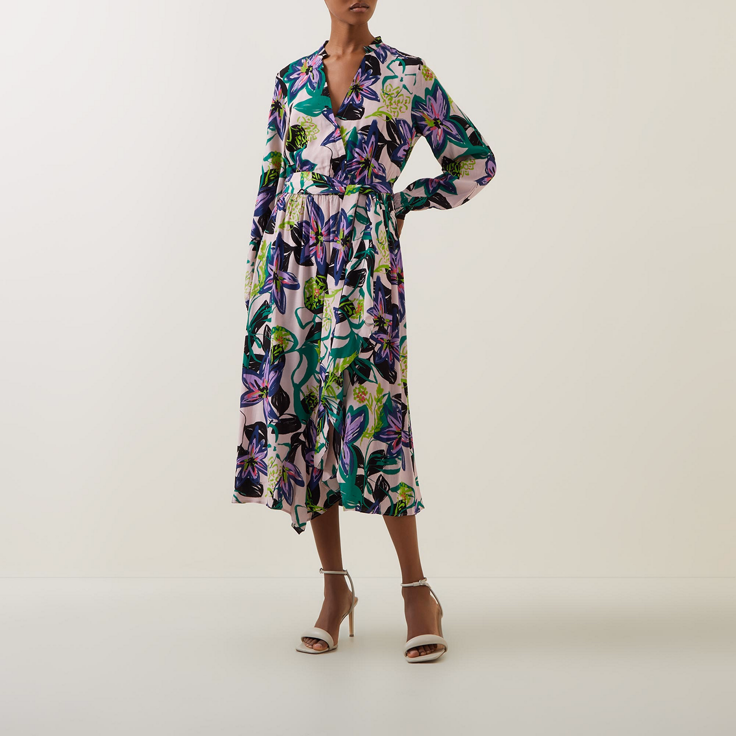 Floral Print Wrap Dress