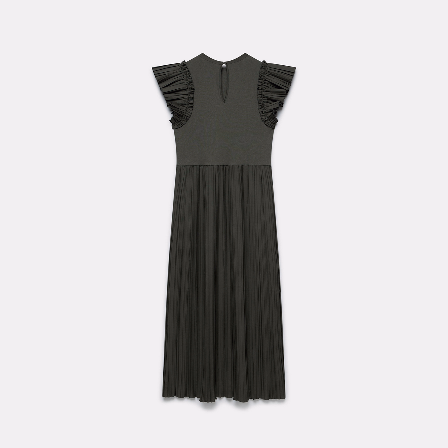 Ribbed Pleated Dress