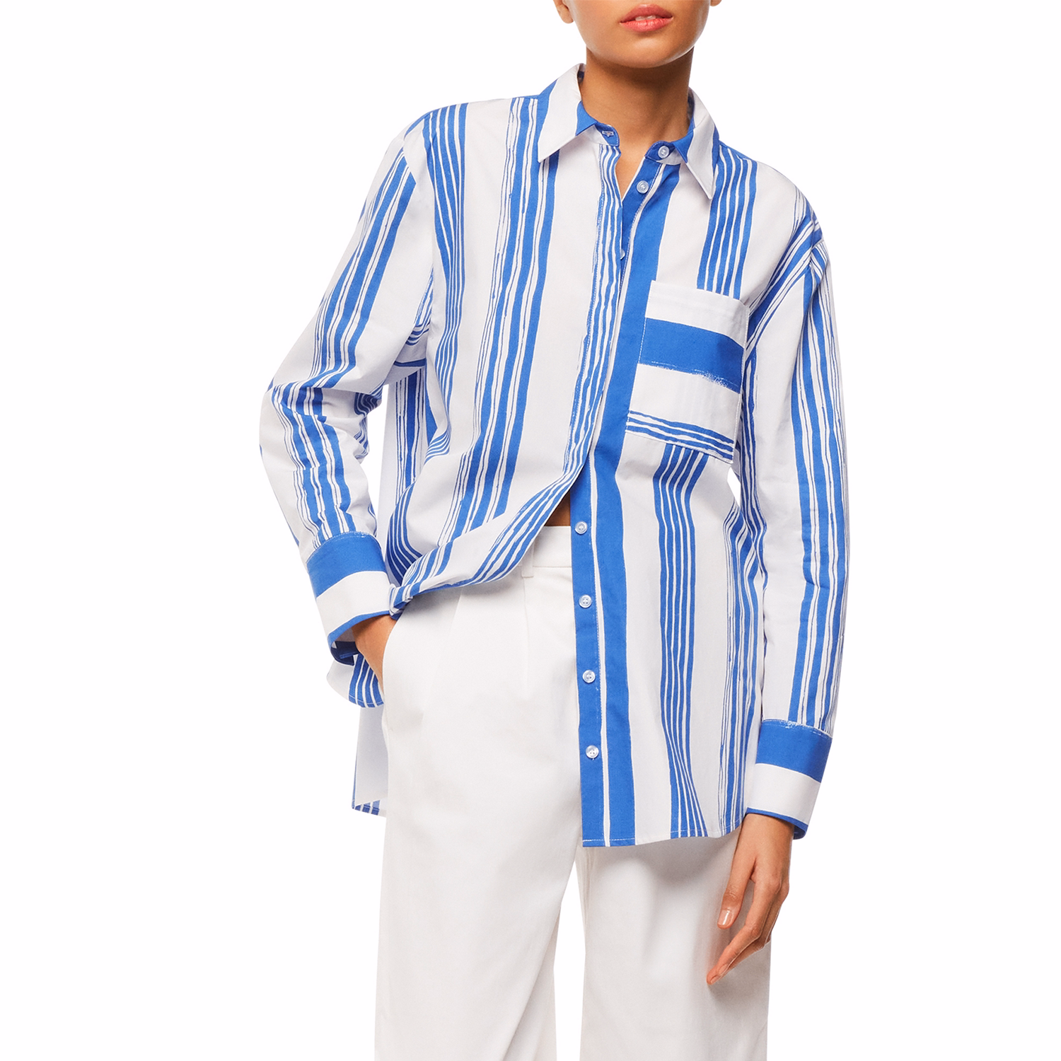 Painted Stripe Oversized Shirt