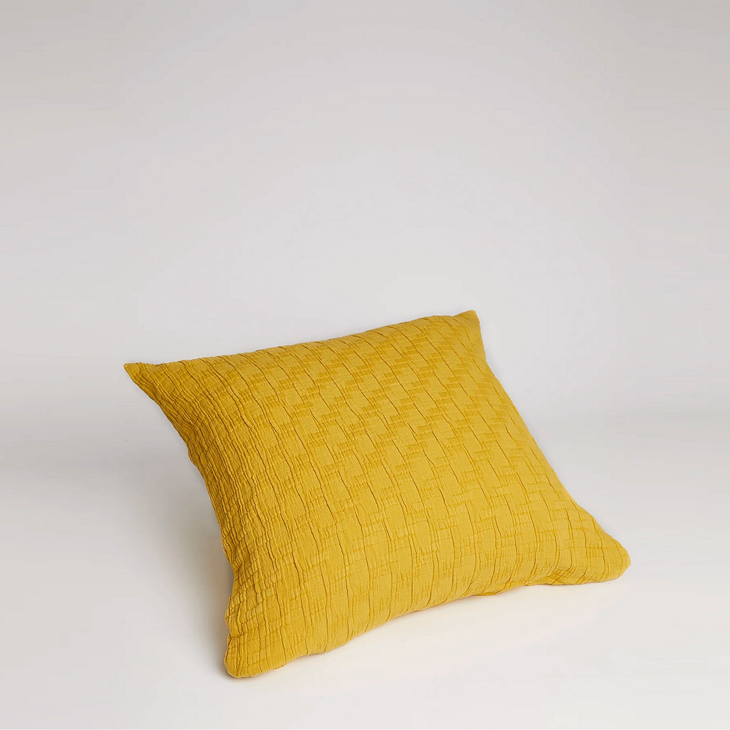 Gold Matelassé Waffle Cushion Cover Large