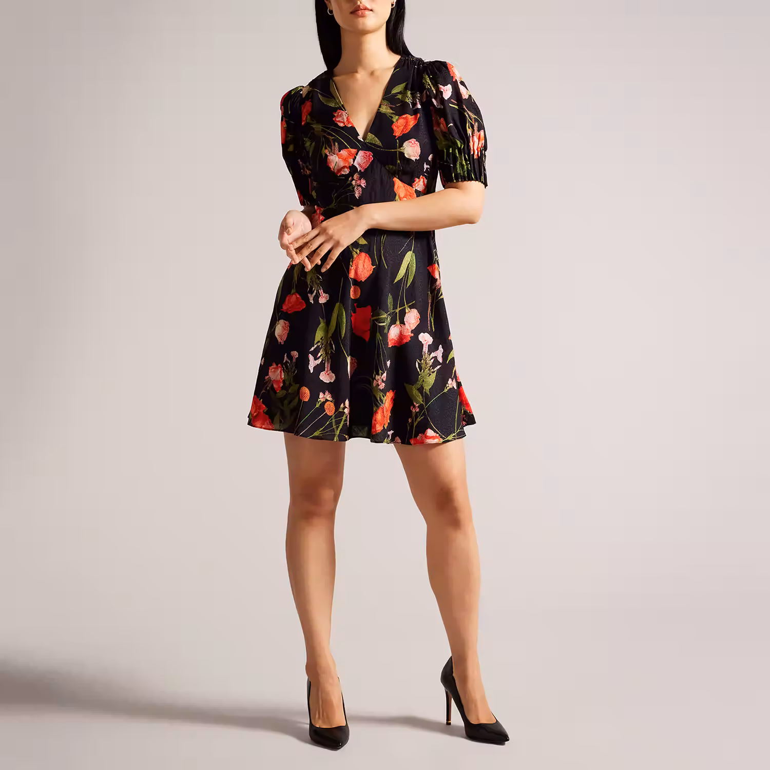 Floral Mini Tea Dress