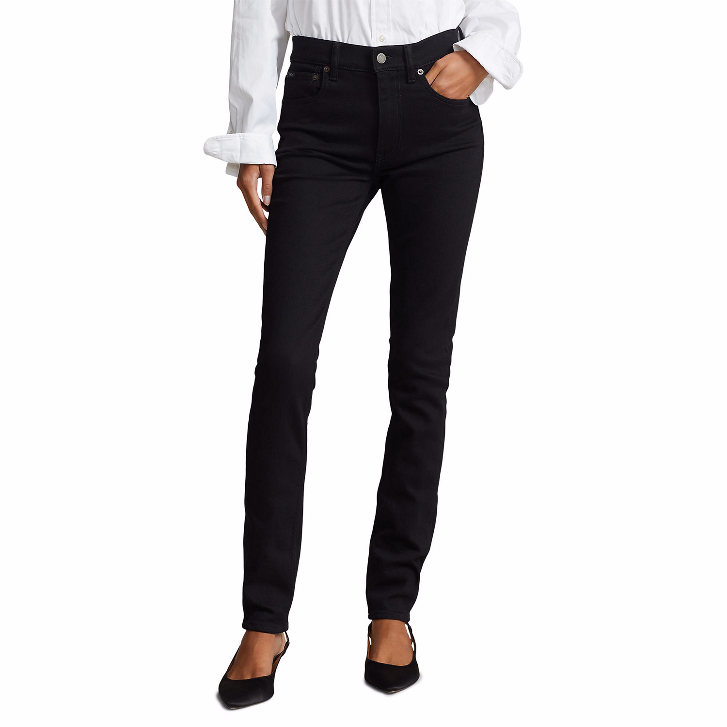 High-Rise Straight Fit Jeans