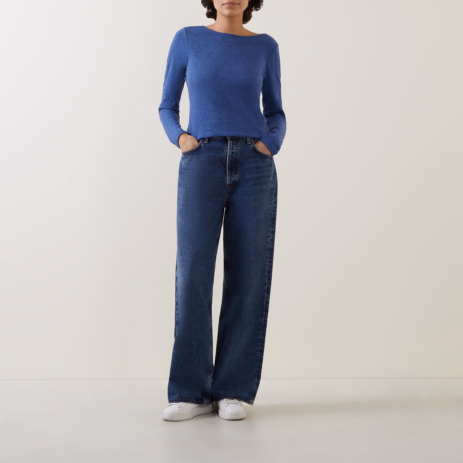 Slub Jersey Long-Sleeved T-Shirt