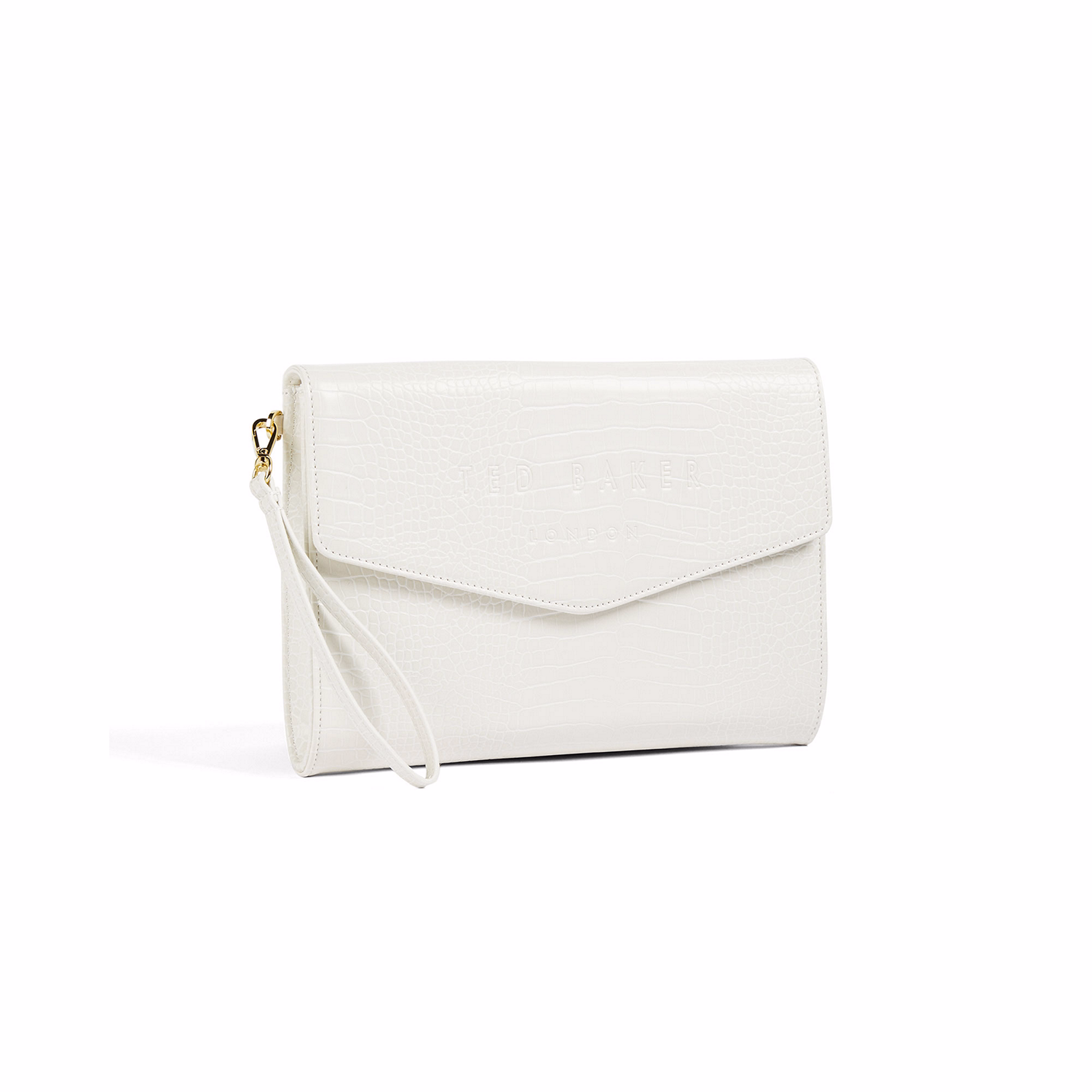 Crocey Croc Debossed Envelope Clutch
