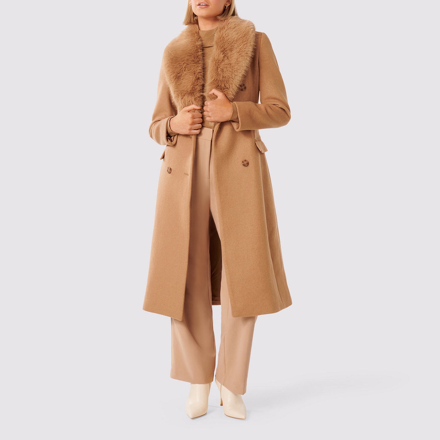 Frankie Faux Fur Detailed Coat