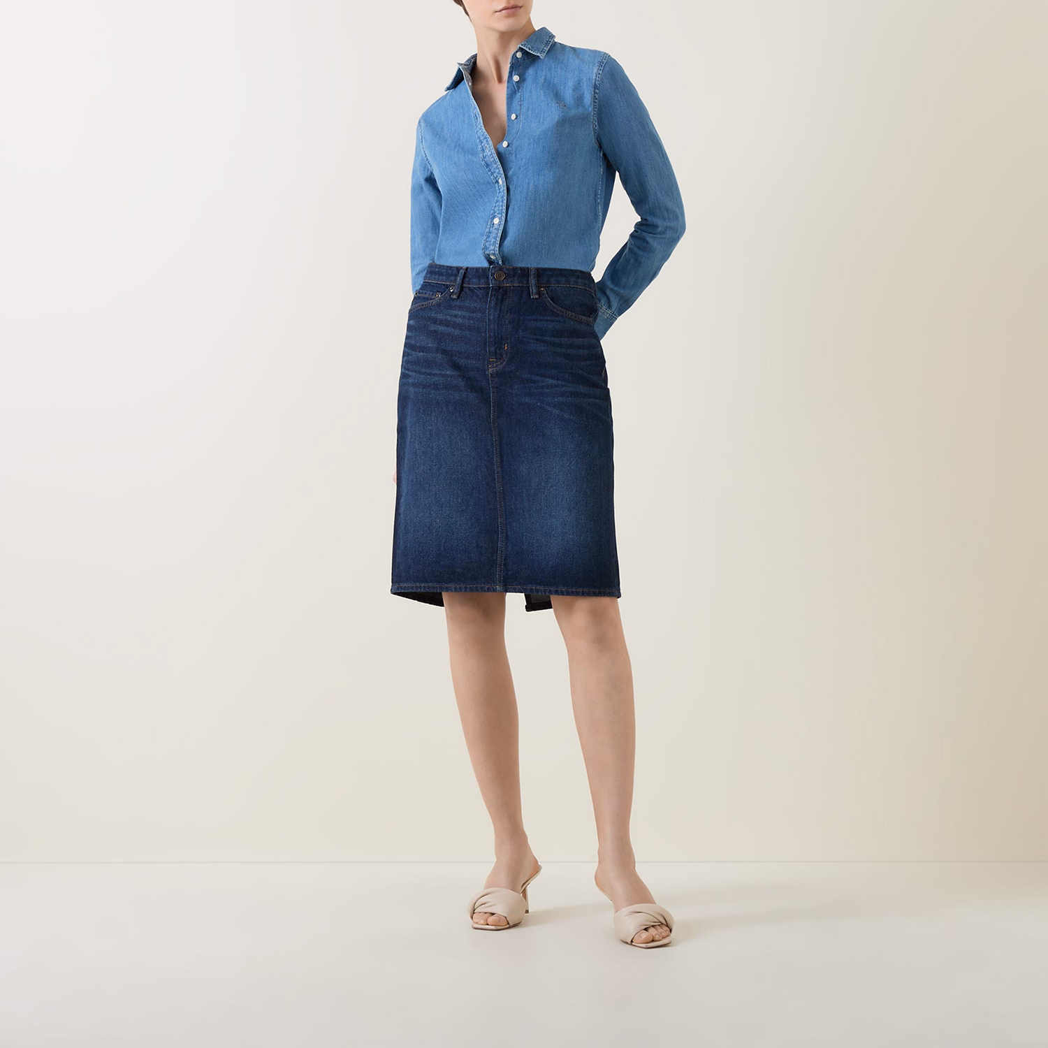 Daniela Denim Pencil Skirt