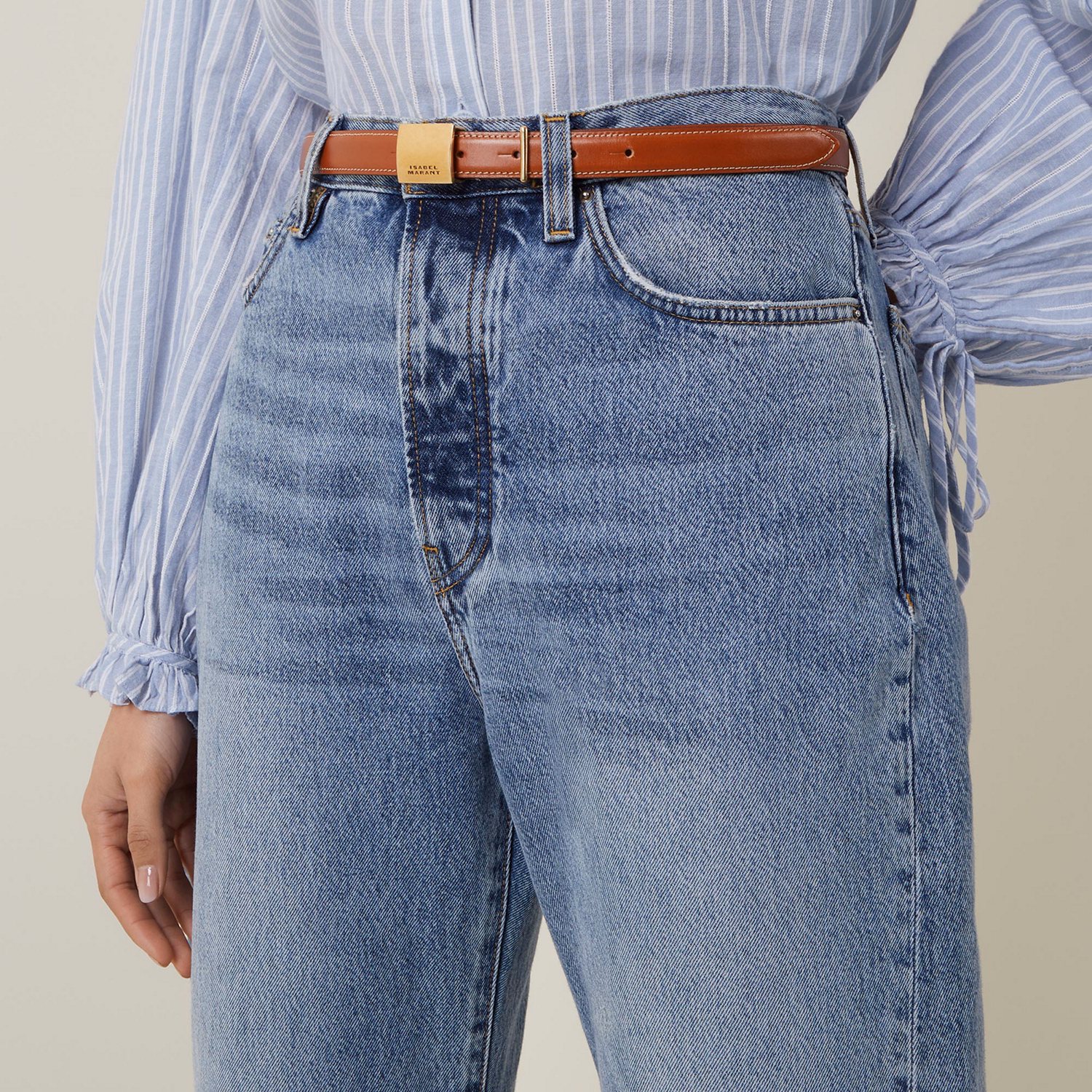 Lowell Logo Leather Belt